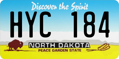 ND license plate HYC184