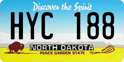 ND license plate HYC188