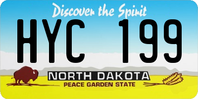 ND license plate HYC199