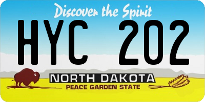 ND license plate HYC202