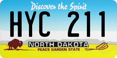 ND license plate HYC211
