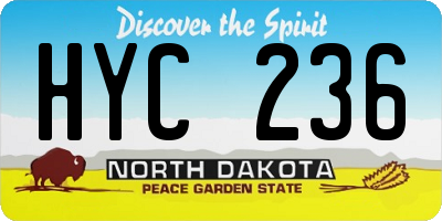 ND license plate HYC236