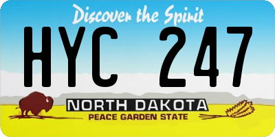ND license plate HYC247