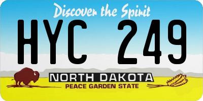 ND license plate HYC249