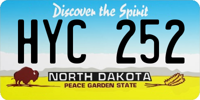 ND license plate HYC252