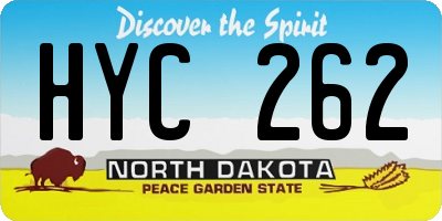 ND license plate HYC262