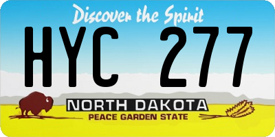 ND license plate HYC277