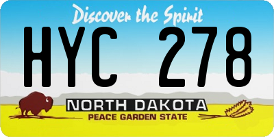 ND license plate HYC278