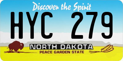 ND license plate HYC279