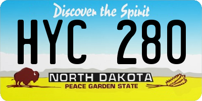 ND license plate HYC280