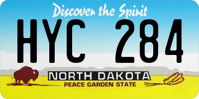ND license plate HYC284