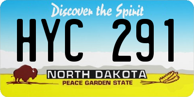 ND license plate HYC291