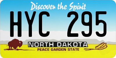ND license plate HYC295