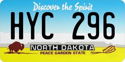 ND license plate HYC296