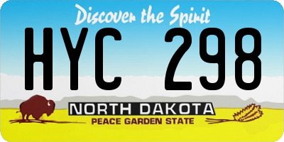 ND license plate HYC298