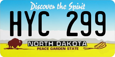 ND license plate HYC299