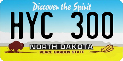 ND license plate HYC300
