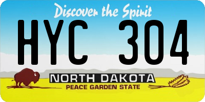 ND license plate HYC304
