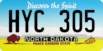 ND license plate HYC305