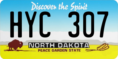 ND license plate HYC307