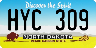 ND license plate HYC309
