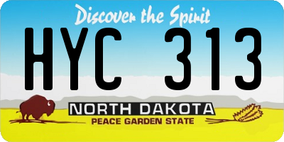 ND license plate HYC313