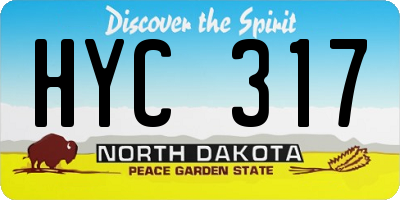 ND license plate HYC317