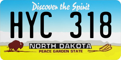 ND license plate HYC318