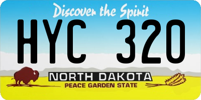 ND license plate HYC320