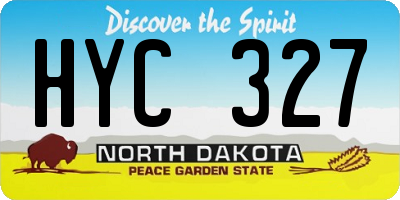 ND license plate HYC327