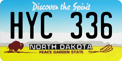 ND license plate HYC336