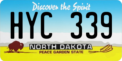 ND license plate HYC339