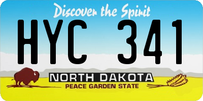 ND license plate HYC341