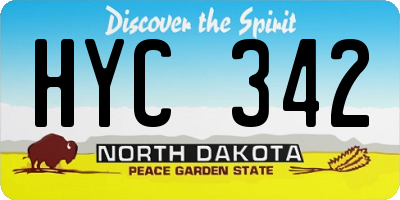 ND license plate HYC342