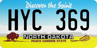ND license plate HYC369