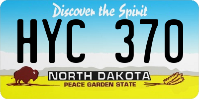ND license plate HYC370