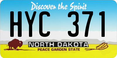 ND license plate HYC371