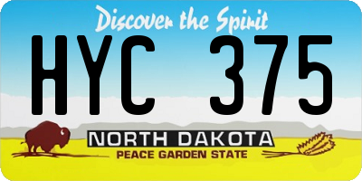 ND license plate HYC375