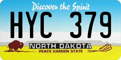 ND license plate HYC379