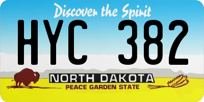 ND license plate HYC382
