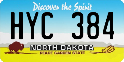 ND license plate HYC384