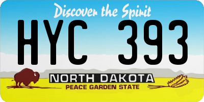 ND license plate HYC393