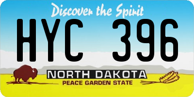ND license plate HYC396