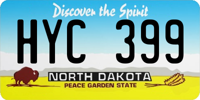 ND license plate HYC399