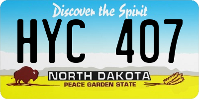 ND license plate HYC407