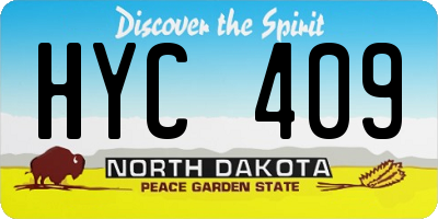 ND license plate HYC409