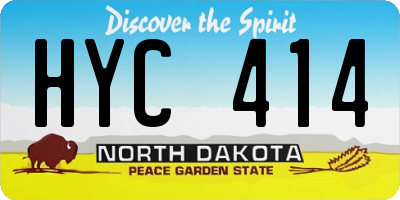 ND license plate HYC414