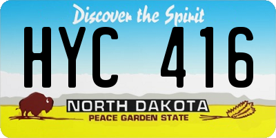 ND license plate HYC416