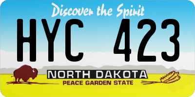 ND license plate HYC423