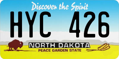 ND license plate HYC426